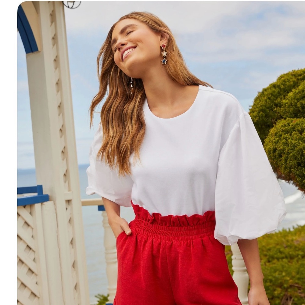 White Puff Sleeve Blouse